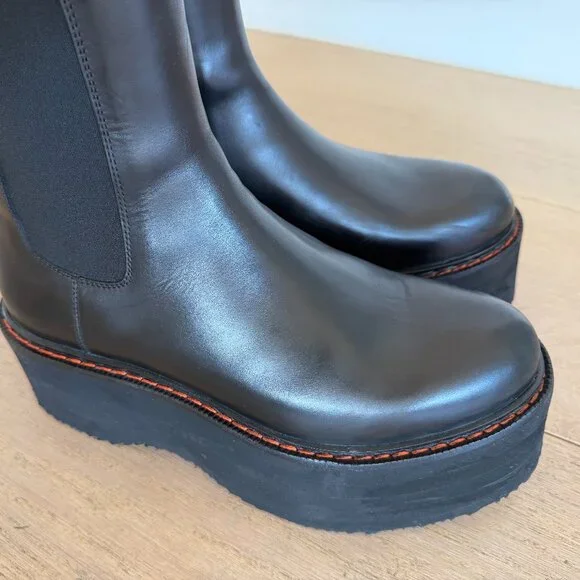 R13 DOUBLE STACK CHELSEA BOOT black - Picture 10 of 15